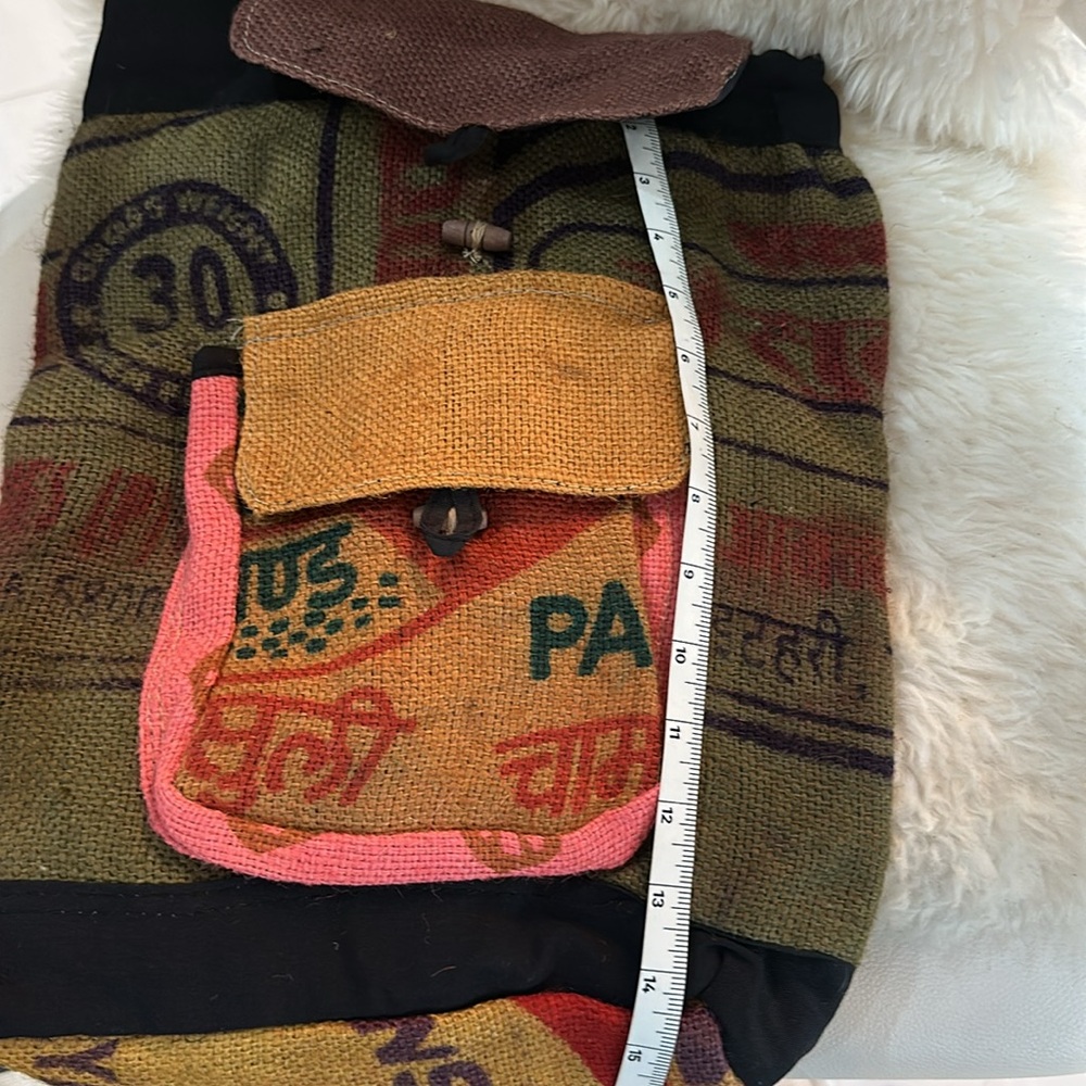 Dydaktik Recycled Jute Patchwork Backpack - image 8